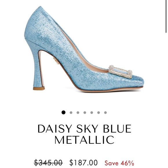 Daisy Sky Blue Metallic Beautiisoles size 7 light blue sparkle ✨ - Picture 7 of 7